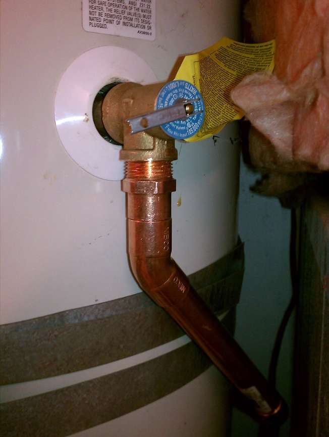 water heater pressure valve